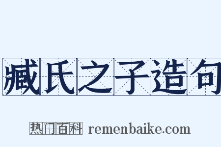 臧氏之子造句是什么意思的图片